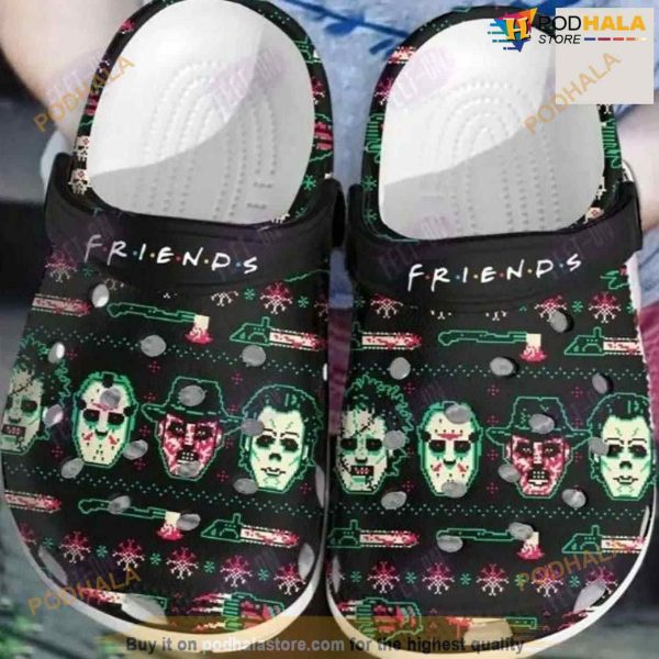 Pixel Art Friends Horror Movie Halloween Clog Classic Crocs Clogs Shoes