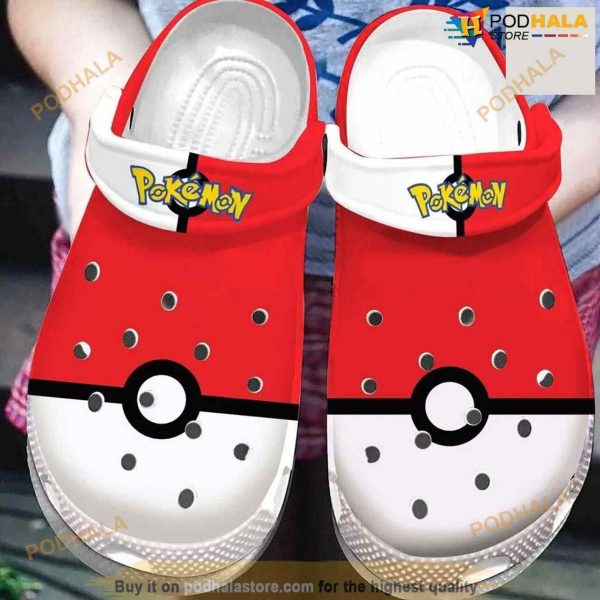 Pokemon Ball Anime Crocs Clog Shoes For Fans