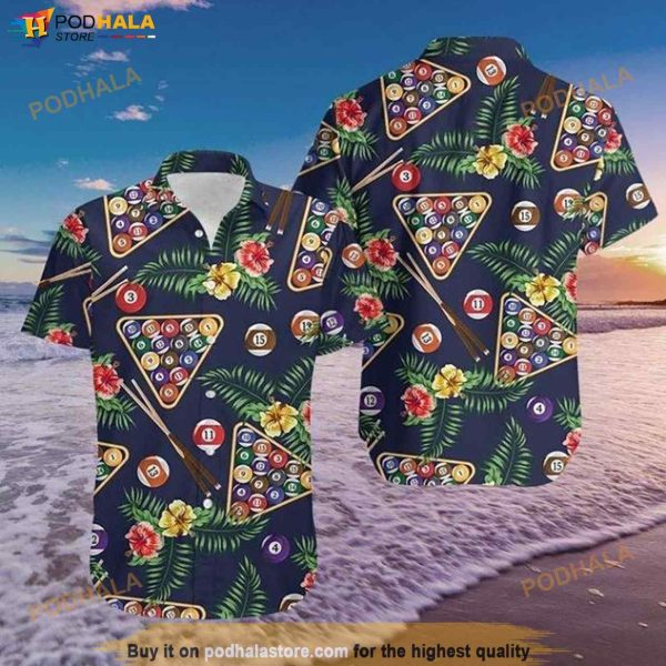 Pool Billiard Tropical Funny Hawaiian Shirt, Aloha Shirt