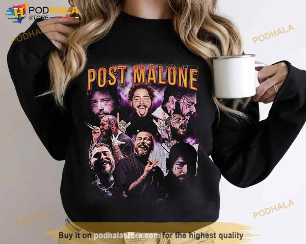 Post Malone Graphic Tee 90s Vintage Shirt, Post Malone Merch For Fans