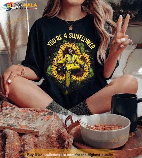 Post Malone Sunflower Shirt, Posty Twelve Carat Europe Gift For Women Men