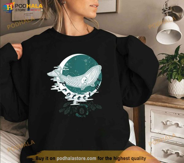 Protect me Orca Whale Ocean Sea Planet Fish Stars Galaxy Shirt