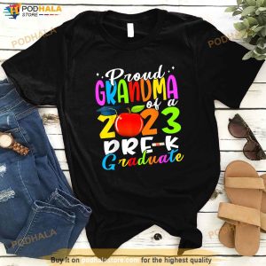 Proud Grandma Of 2023 Prek Graduate Mothers Day Graduation Shirt 2