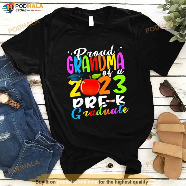 Proud Grandma Of 2023 PreK Graduate Mothers Day Graduation Shirt