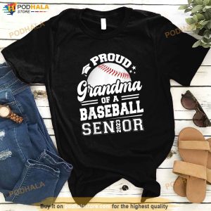 Proud Grandma Of A Baseball Senior 2023 Graduation Shirt 2