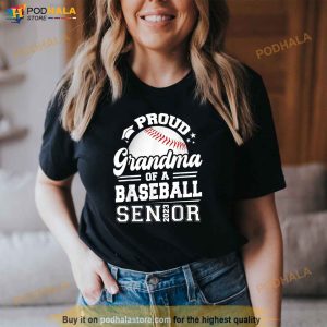 Proud Grandma Of A Baseball Senior 2023 Graduation Shirt 3