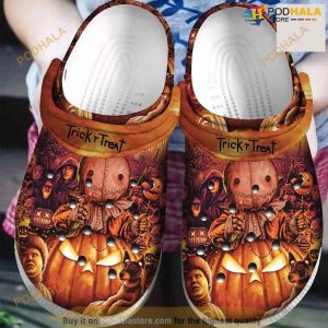 Pumpkin Trick And Treat Sam Horror Movies Halloween Crocs Clogs Shoes