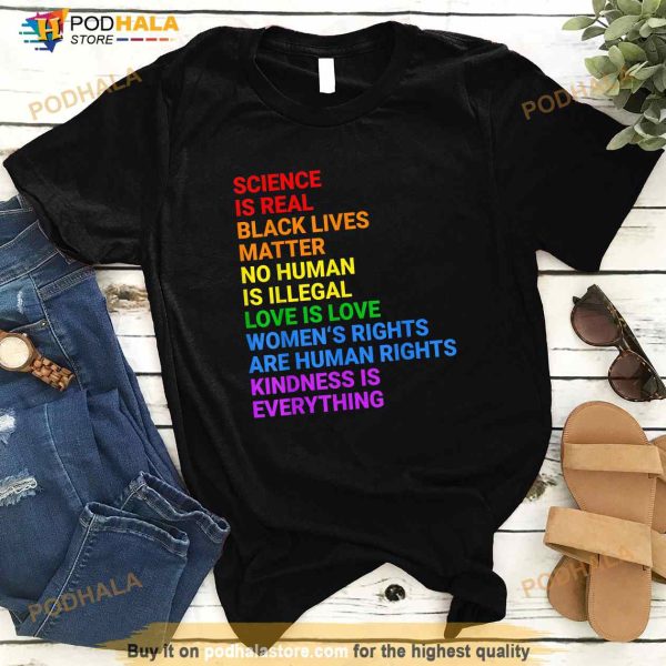 Rainbow Flag Human Rights Womens Gay Rights LGBTQ Pride Shirt