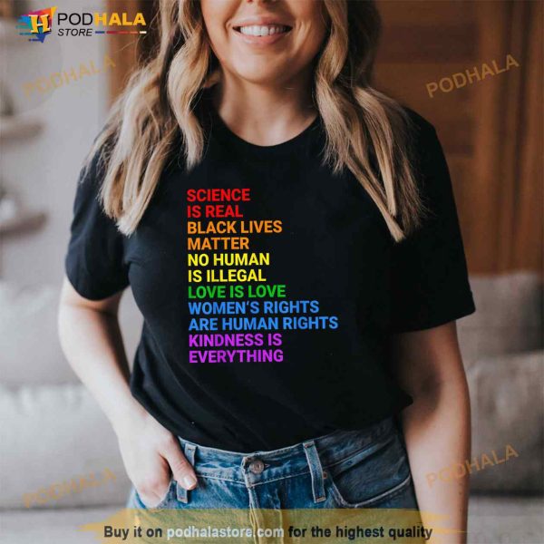 Rainbow Flag Human Rights Womens Gay Rights LGBTQ Pride Shirt