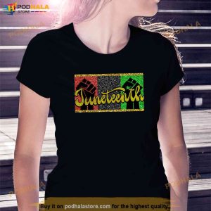 Raising Fist Juneteenth Black History African American Pride Shirt 2