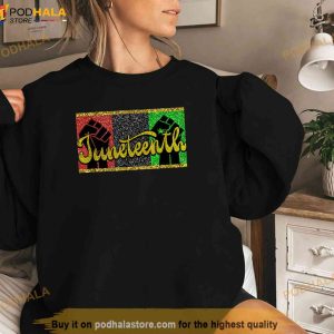 Raising Fist Juneteenth Black History African American Pride Shirt 3