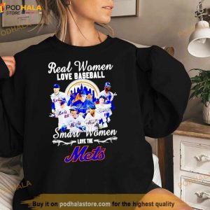 Real Women Love Baseball Smart Women Love The Mets Shirt 2