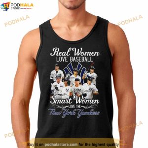 Real Women Love Baseball Smart Women Love The New York Yankees Signatures Shirt 3