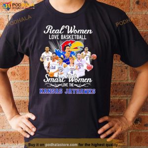 Real Women Love Basketball Smart Women Love The Kansas Jayhawks 2023 Signatures Shirt 2