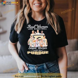 Real Women Love Basketball Smart Women Love The Purdue Boilermakers 2023 Shirt 2