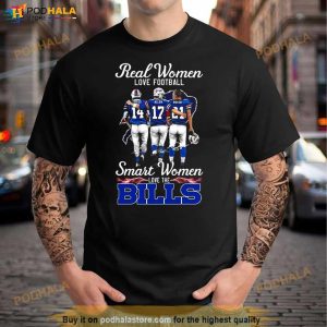 Real Women Love Football Smart Women Love The Bills Signatures 2023 Shirt