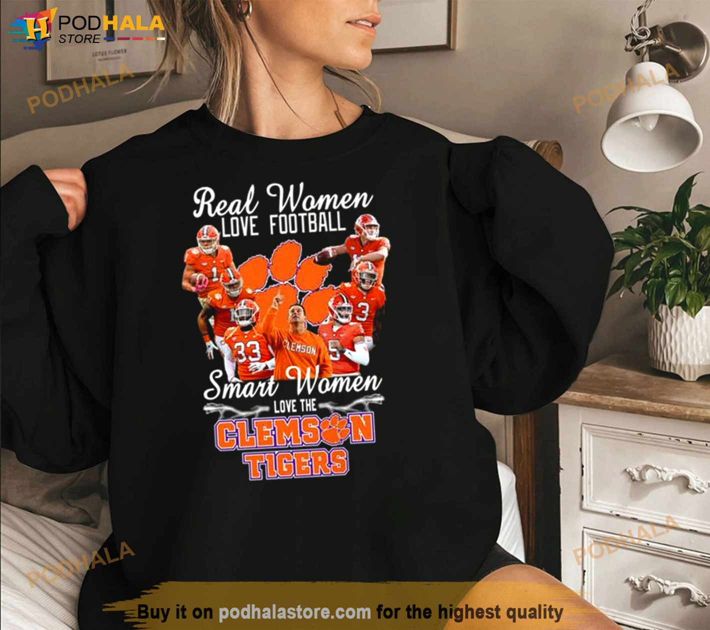 Real Women Love Football Smart Women Love The Clemson Tigers Signatures Shirt Real Women Love Football Smart Women Love The Clemson Tigers Signatures Shirt