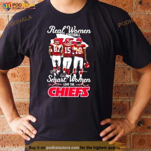 Real Women Love Football Smart Women Love The Kansas City Chiefs Kelce Mahomes And Pacheco Signatures Shirt 2