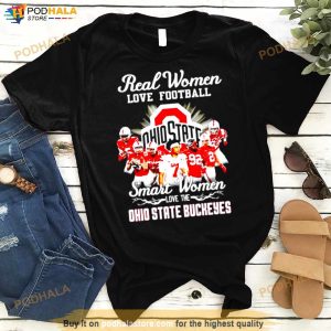 Real Women Love Football Smart Women Love The Ohio State Buckeyes Shirt 3