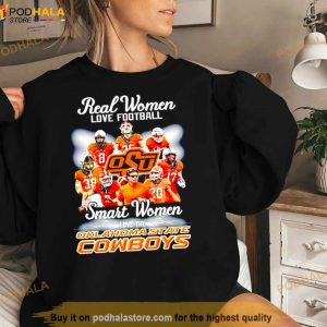 Real Women Love Football Smart Women Love The Oklahoma State Cowboys Shirt 2