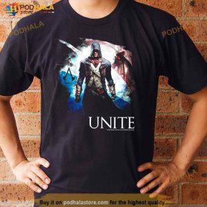 Rebels Unite Torn Flag Portrait Assassin’s Creed Unity Shirt