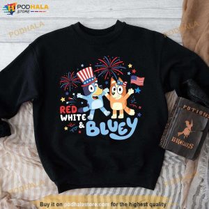 Red White Bluey Unisex Shirt, Happy 4th of July Wine Glasses Shirt, Independence Day