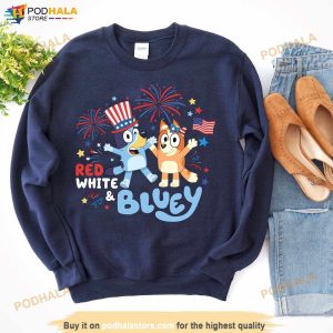Red White Bluey Unisex Shirt Happy 4th Of July Wine Glasses Tee Independence Day