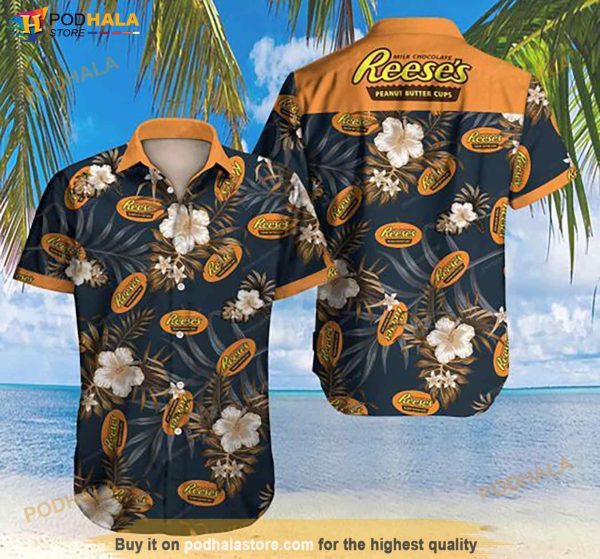 Reeses Peanut Butter Cups Hawaiian Shirt, Tropical Shirt