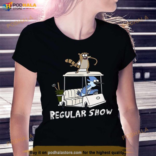 Regular Show Mordecai And Rigby Golf Cart Regular Show Cartoon Disney Shirt
