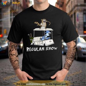 Regular Show Mordecai And Rigby Golf Cart Regular Show Cartoon Disney Shirt 2