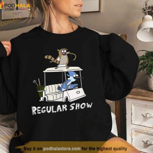 Regular Show Mordecai And Rigby Golf Cart Regular Show Cartoon Disney Shirt 3