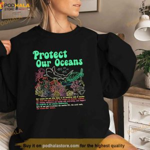 Respect The Locals Protect Our Oceans Shark Surfing Shirt