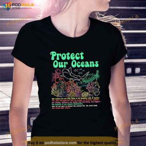 Respect The Locals Protect Our Oceans Shark Surfing Shirt 3