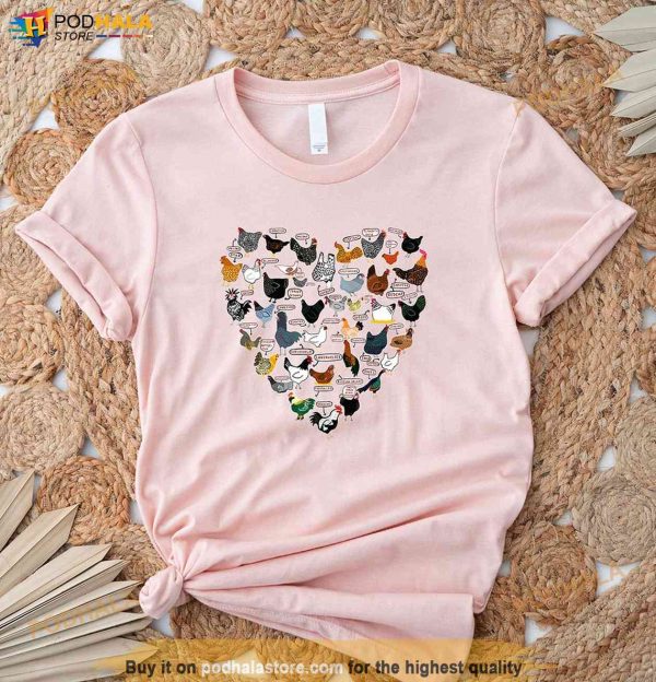 Retro Chicken Breeds Shirt, Funny Chicken TShirt, Gift For Chicken Lover