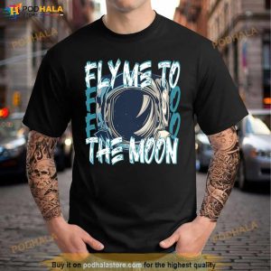 Retro Illustration Fly Me To The Moon Shirt 3