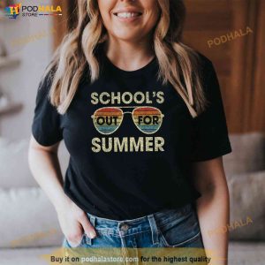 Retro Last Day Of School Schools Out For Summer Teacher Shirt
