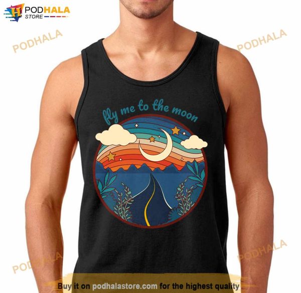 Retro Roadtrip Fly Me To The Moon Art Shirt