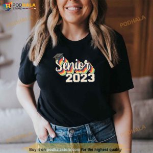 Retro Senior 2023 Grad 90s Class Of 2023 Cap Graduation Shirt 2