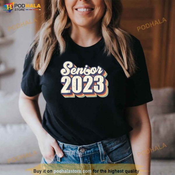 Retro VIntage Senior Class Of 2023 Graduation Graduate Shirt