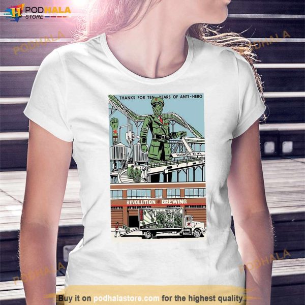 Revolution Brewing Beer, IPA, Anti Hero Poster Shirt