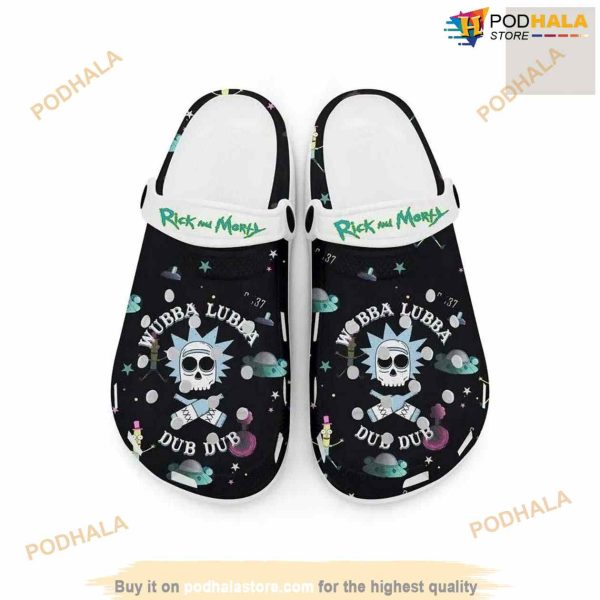 Rick And Morty Wubba Lubba Dub Dub Cartoon Movie Character Crocs Clog Shoes