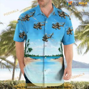 Rnlaf Koninklijke Luchtmacht Boeing Ah-64d Apache Longbow Aloha Hawaiian Shirt
