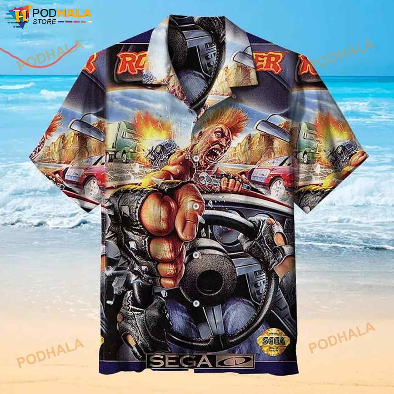 Road Blaster 3D Funny Hawaiian Shirt Road Blaster 3D Funny Hawaiian Shirt