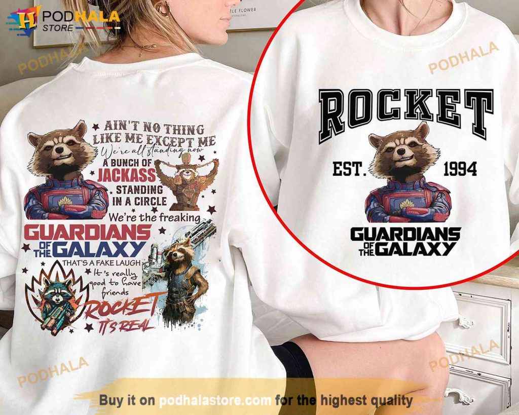 Rocket Raccoon EST 1994 Double-Sided Sweatshirt, Vintage Rocket Raccoon Shirt