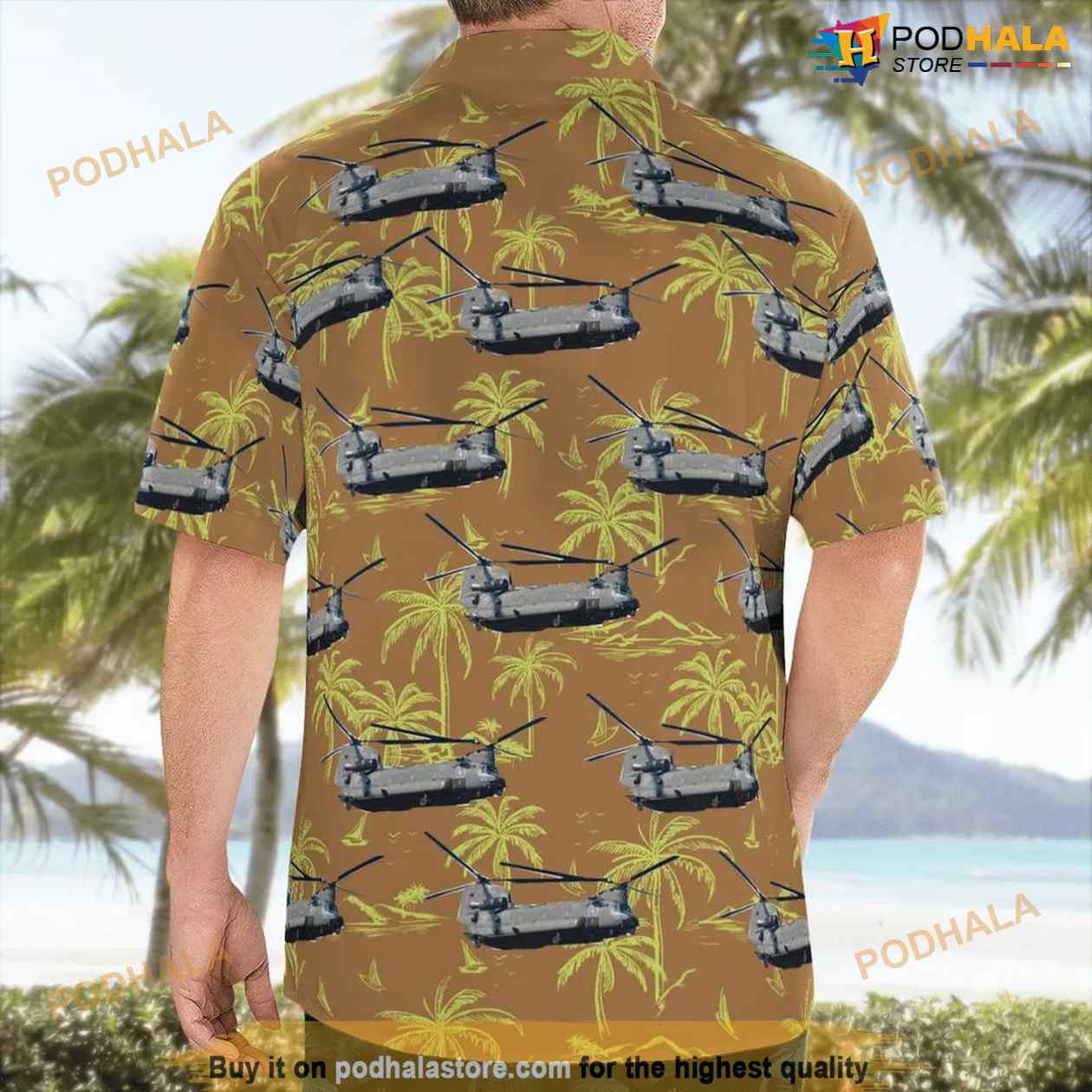 Royal Air Force Boeing Chinook Hc6 (352) Button Up Hawaiian Shirt Royal Air Force Boeing Chinook Hc6 (352) Button Up Hawaiian Shirt