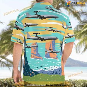 Royal Air Force Boeing E 3d Sentry Aew1 Hawaiian Shirt Man 2