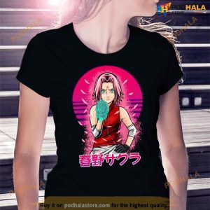 Sakura Haruno Pink Synthwave Naruto Shippuden Shirt