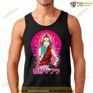 Sakura Haruno Pink Synthwave Naruto Shippuden Shirt 2