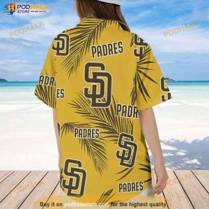 San Diego Padres Hawaiian Shirt Palm Leaves Pattern Vacation Gift Mlb Fans 2
