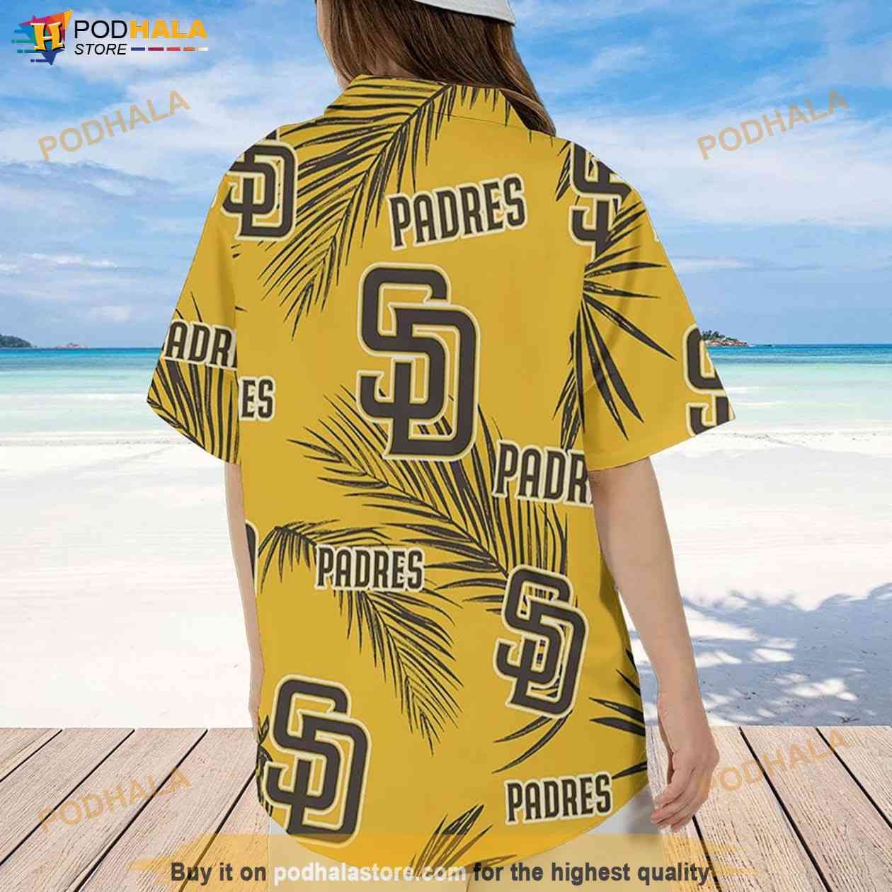 San Diego Padres Hawaiian Shirt Palm Leaves Pattern, Vacation Gift MLB Fans  - Bring Your Ideas, Thoughts And Imaginations Into Reality Today